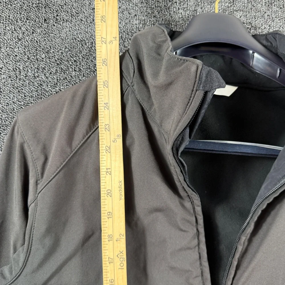 BMW Men's XL Softshell Fleece Lined Jacket Full Zip Stowable Hood Black Grey